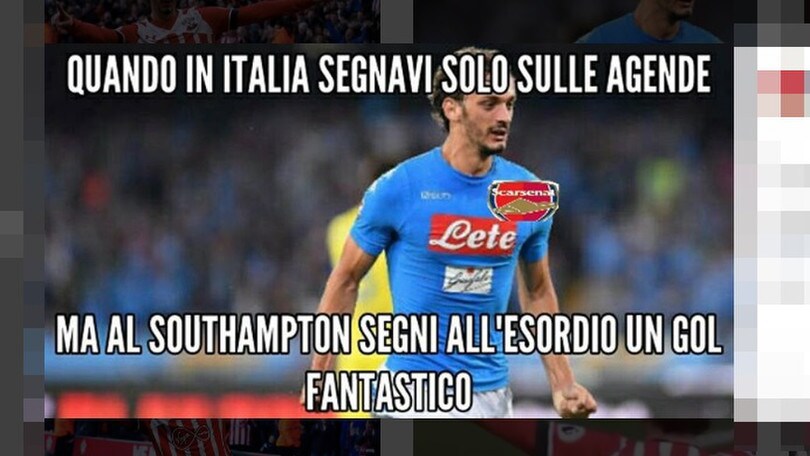 Gabbiadini e il riscatto degli italiani in Premier: il web se la ride