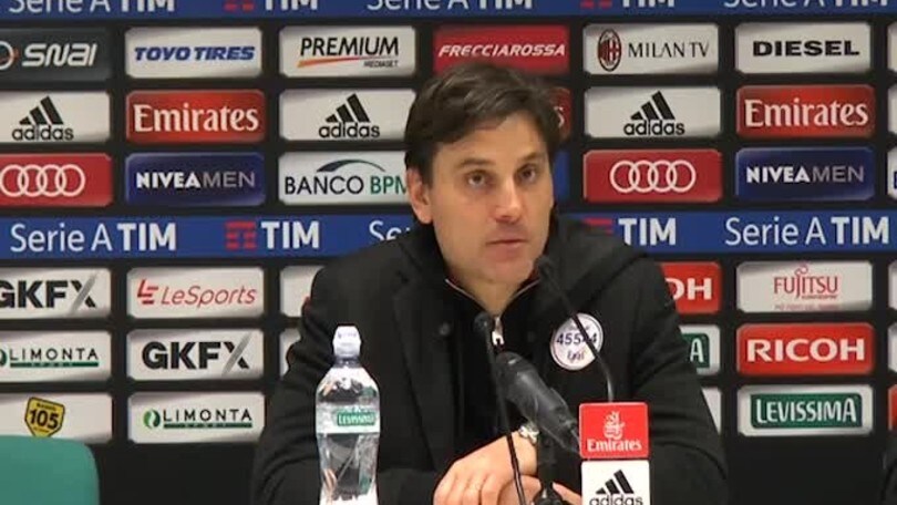 Montella: "Bacca? Non è detto che ce l'avesse con me"