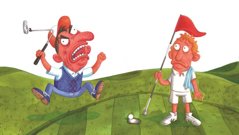 Il golfista furioso sul green di Affordable Art Fair