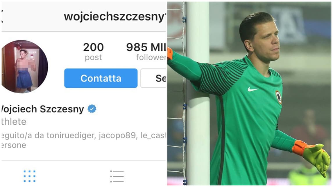 Roma, Szczesny hackerato: foto hot sul profilo Instagram