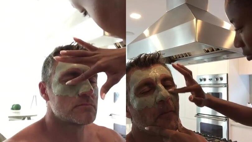 Jazzma fa la maschera di bellezza a Vieri