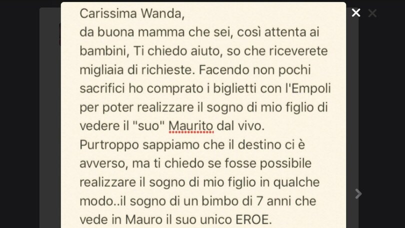Inter, Icardi regala un sogno: in tribuna porta un piccolo fan