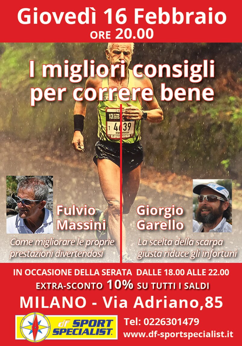 DF Sport Specialist. La serata dedicata al running
