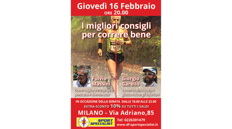 DF Sport Specialist. La serata dedicata al running