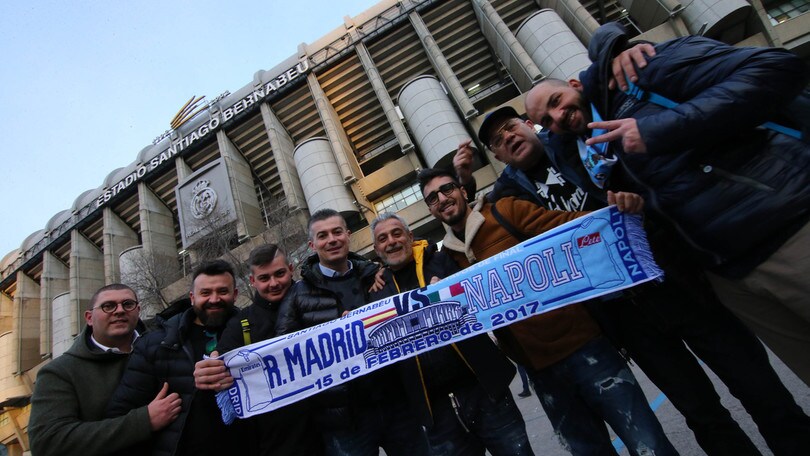 Real Madrid-Napoli, onda azzurra al Bernabeu
