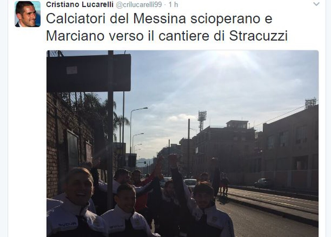 Messina, crisi societaria: Lucarelli e squadra protestano nei cantieri Stracuzzi