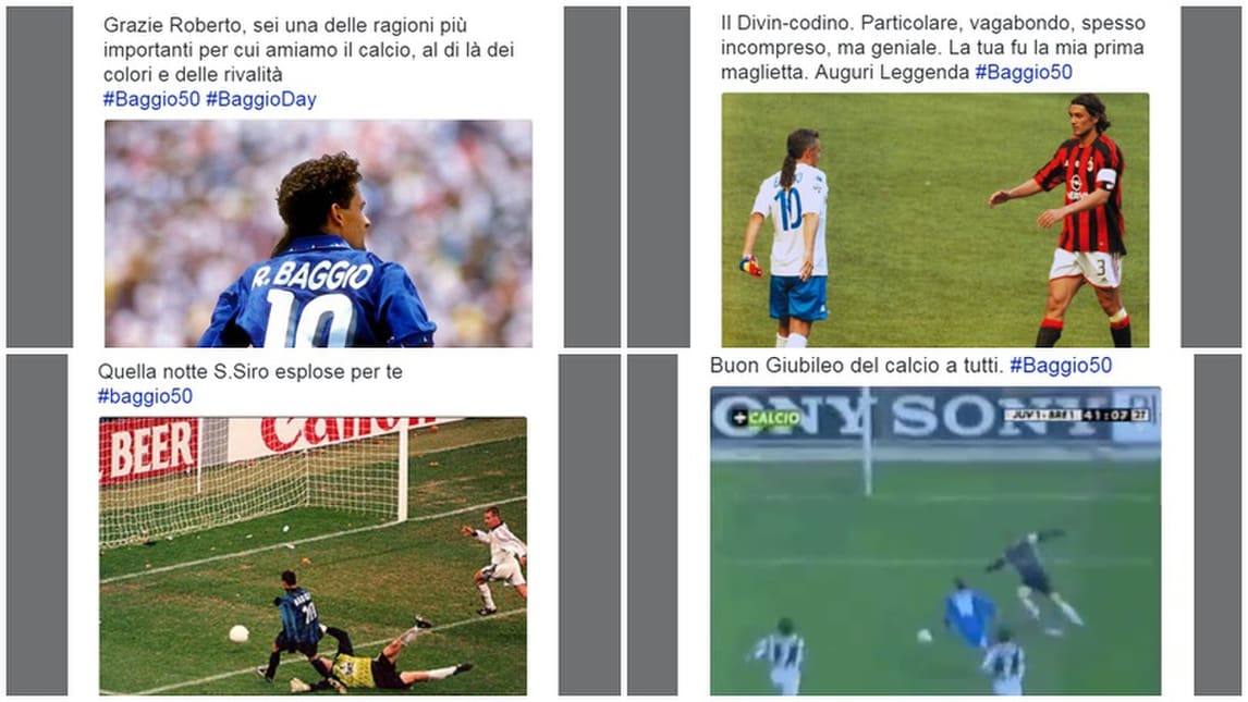 #Baggio50, i vostri auguri per i 50 anni del Divin Codino