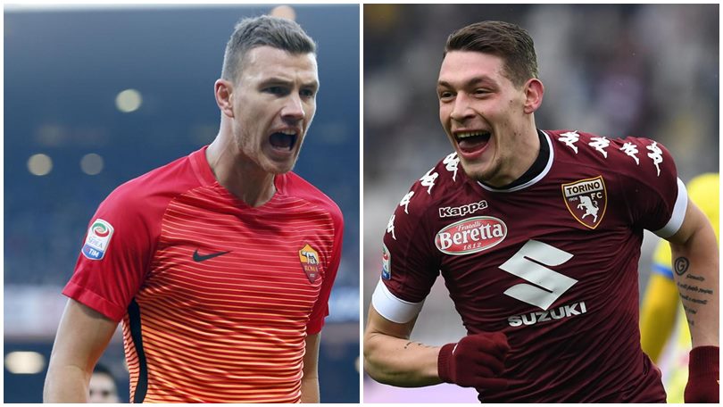 Roma-Torino: fra Dzeko e Belotti è un duello a suon di gol