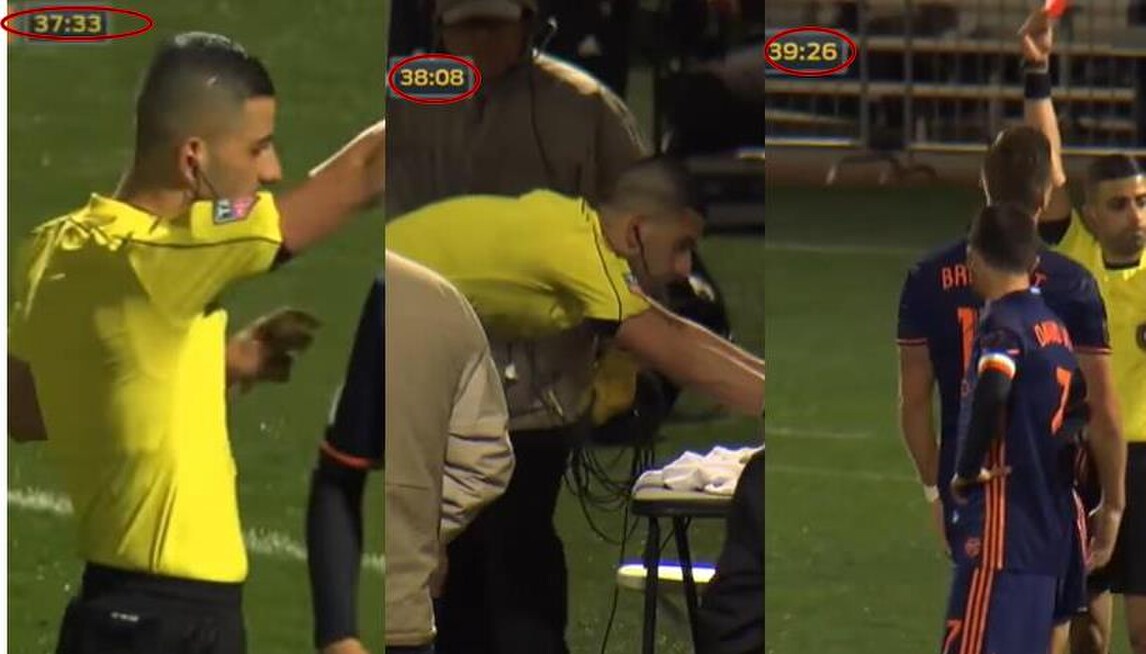 David Villa nella storia. Primo espulso con la VAR!