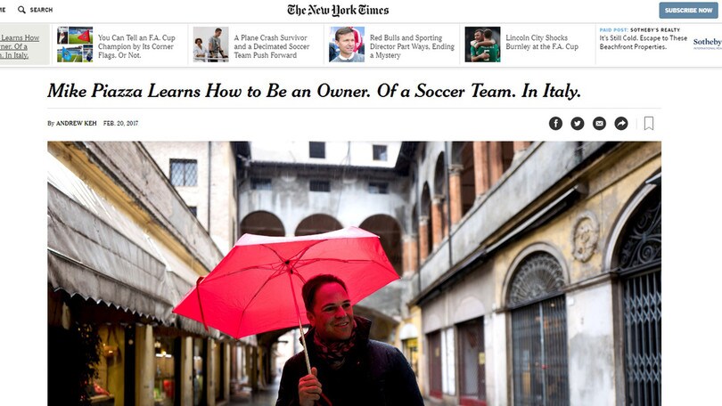 La Reggiana finisce sul New York Times con Piazza
