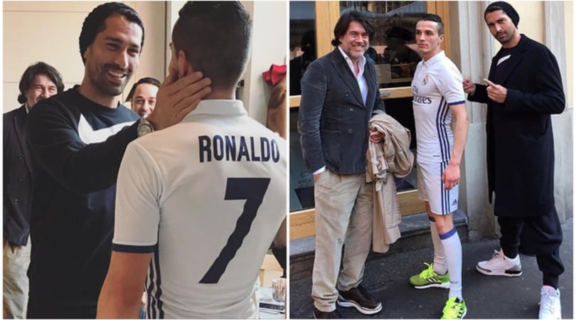 Borriello, Carnevale in anticipo con il sosia di Cristiano Ronaldo