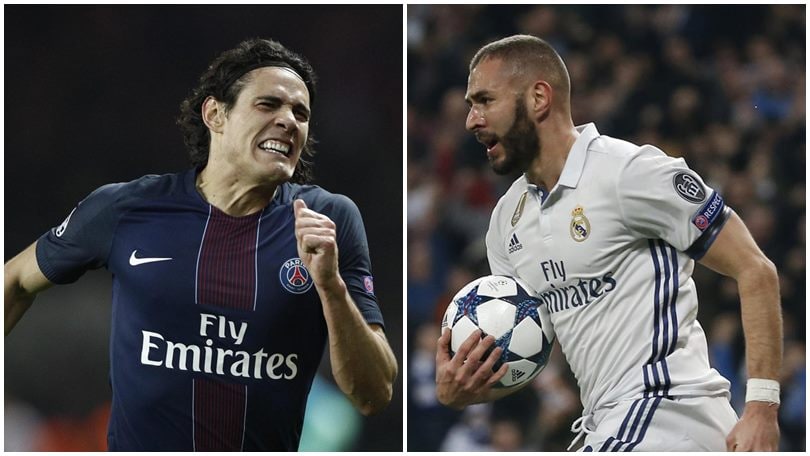 Dalla Spagna: «Clamoroso scambio in vista: Cavani al Real e Benzema al Psg»