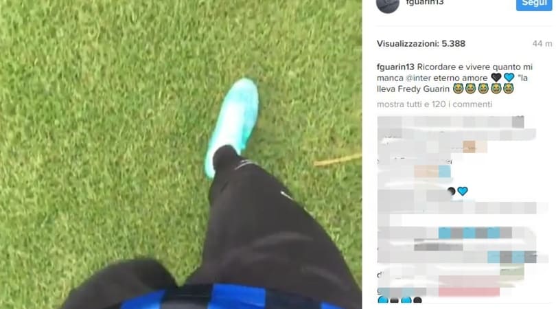 Inter, nostalgia Guarin: «Quanto mi manca»
