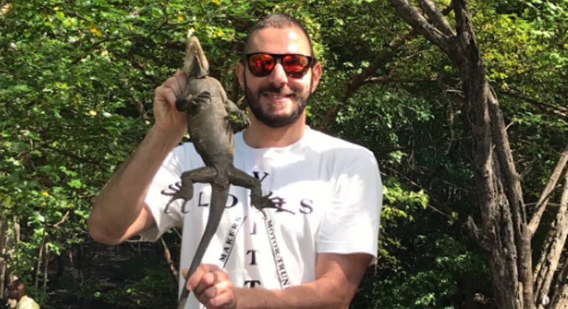 Real Madrid, Benzema sarà multato per una foto con un'iguana in via di estinzione