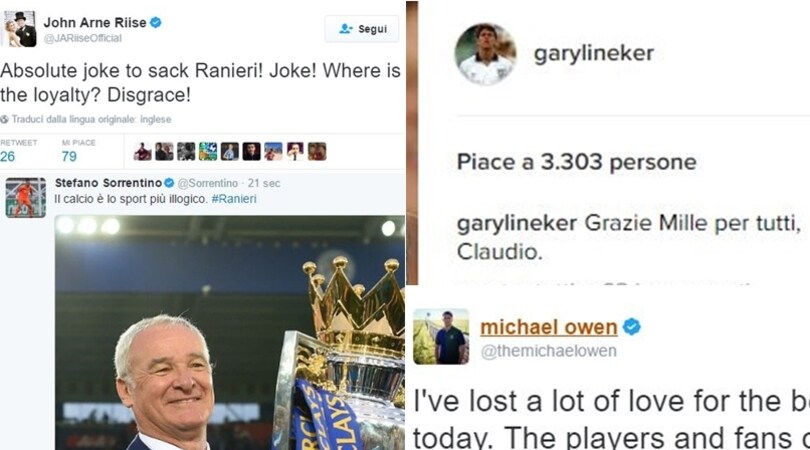 Ranieri esonerato | Reazioni calcio. Owen: «Oggi amo meno questo gioco»