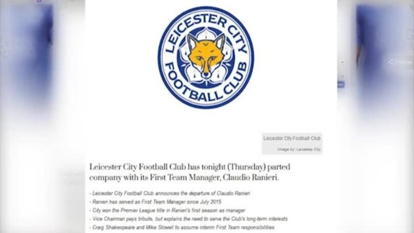 Ranieri esonerato dal Leicester
