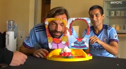 Pirlo, torte in faccia con Maxi Moralez
