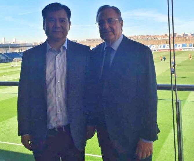 Zhang incontra Florentino Perez