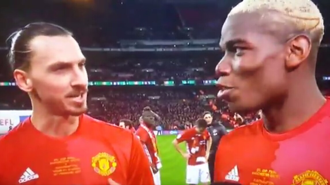 Pogba e Ibrahimovic, siparietto divertente dopo l'Efl Cup