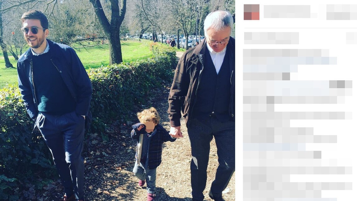 Ranieri, è "family time": a Villa Borghese con il nipotino