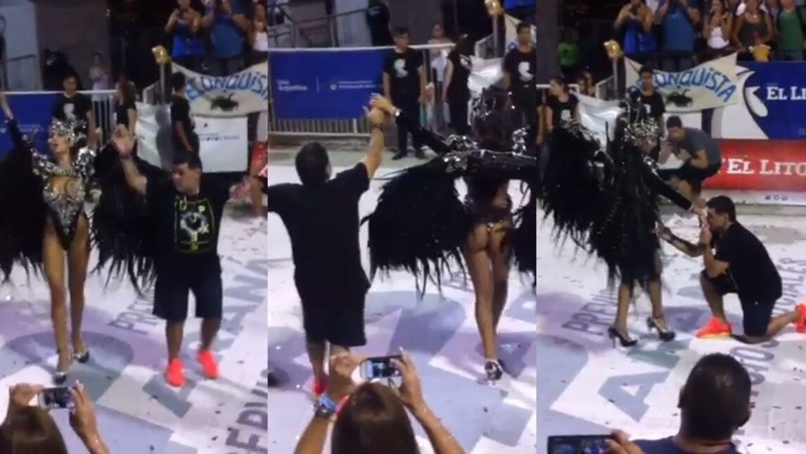 Maradona show al Carnevale di Corrientes