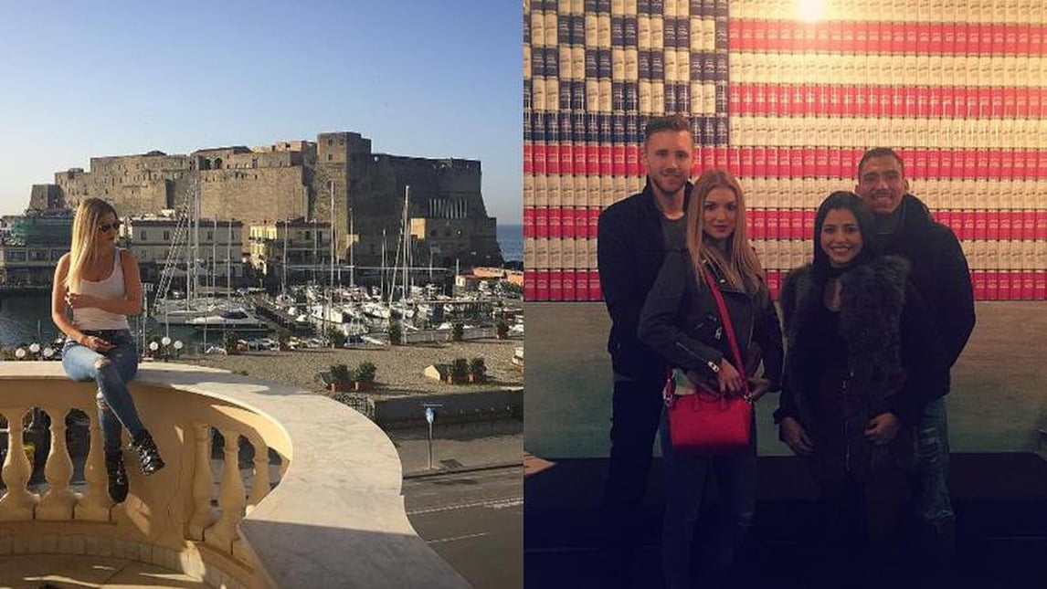 Widmer, relax a Napoli con la compagna. Ospite di Allan