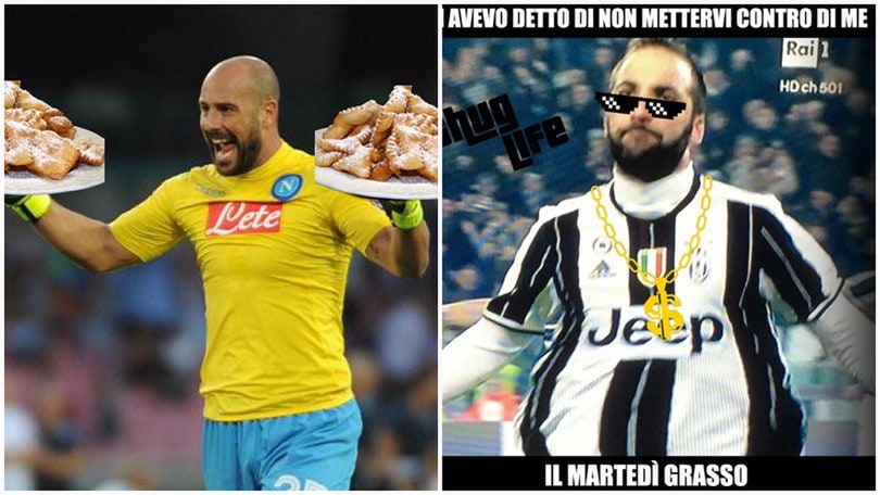 Juventus-Napoli, la rabbia diventa ironia sul web