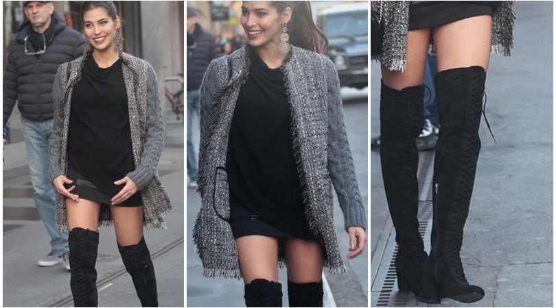 Ariadna Romero in dolce attesa fa shopping a Milano
