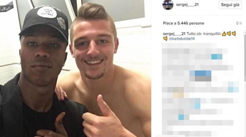 Lazio, Keita e Milinkovic in coro: «Tutto ok, tranquilli!»