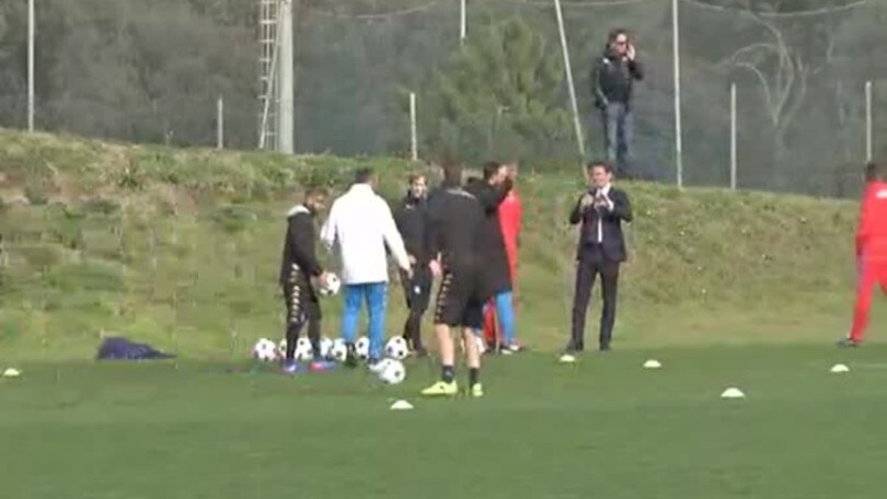 Napoli, l'allenamento prima del Real Madrid
