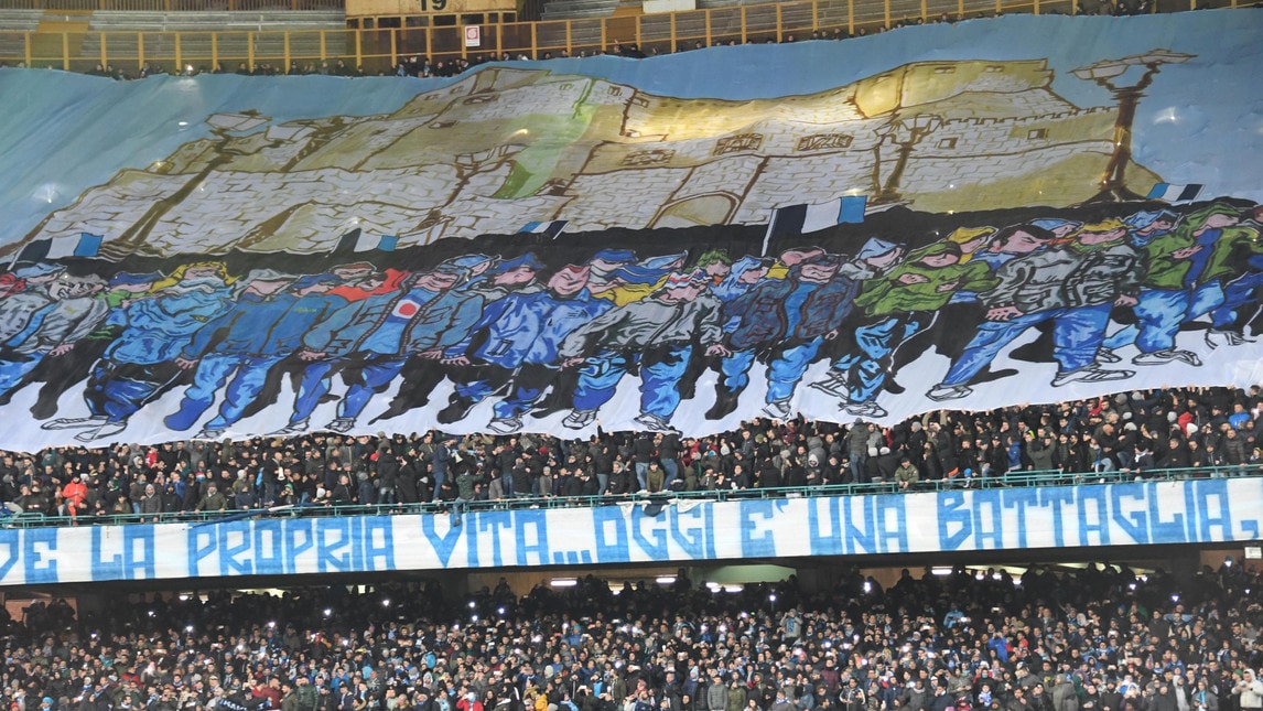 Napoli-Real Madrid, coreografie da brividi al San Paolo