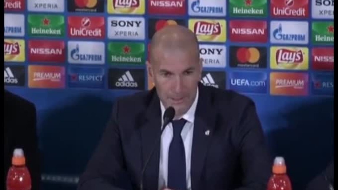 Zidane: "Tanta sofferenza nel primo tempo"