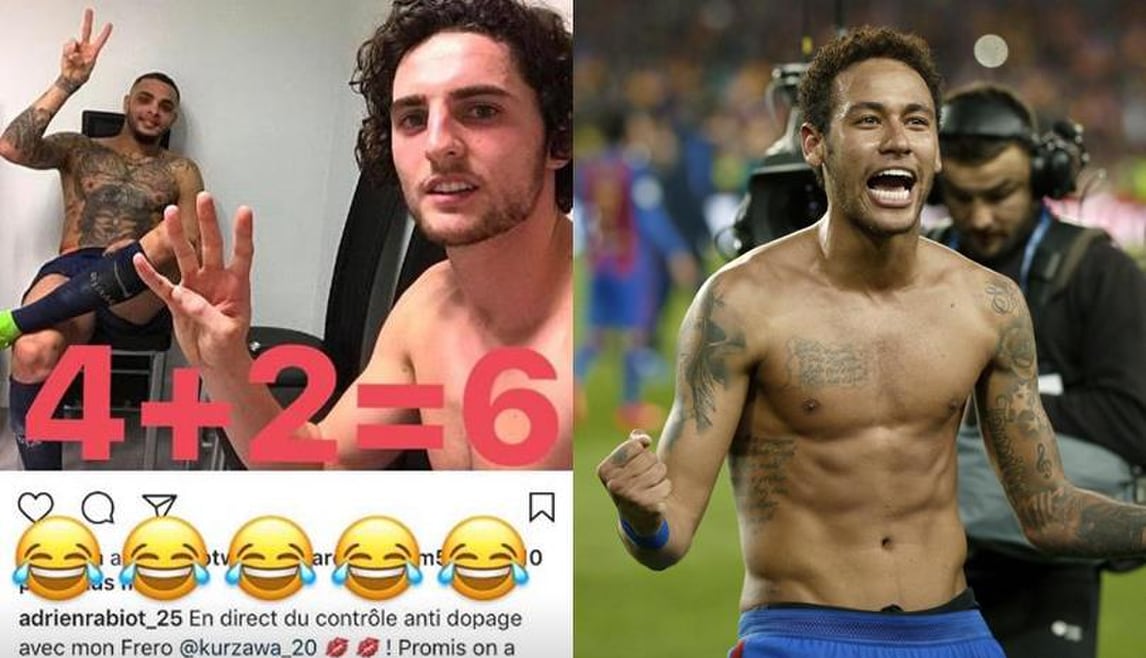 Neymar prende in giro Rabiot e Kurzawa: «4+2=6»