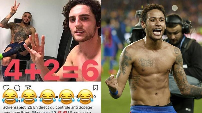 Neymar prende in giro Rabiot e Kurzawa: «4+2=6»
