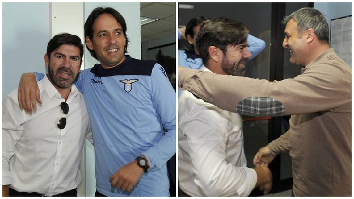 Lazio, c'è Salas a Formello: che abbracci con Peruzzi e Inzaghi