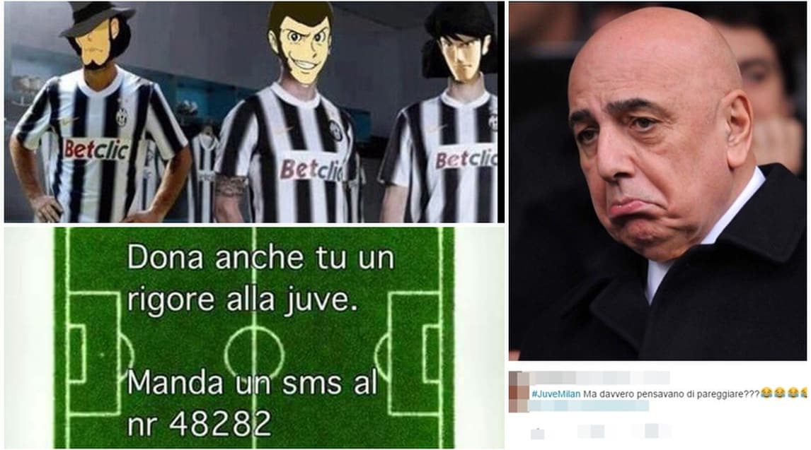 Ironia Social: lo sfottò dei tifosi della Juventus e la risposta milanista