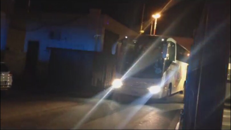 L'arrivo della Roma a Palermo