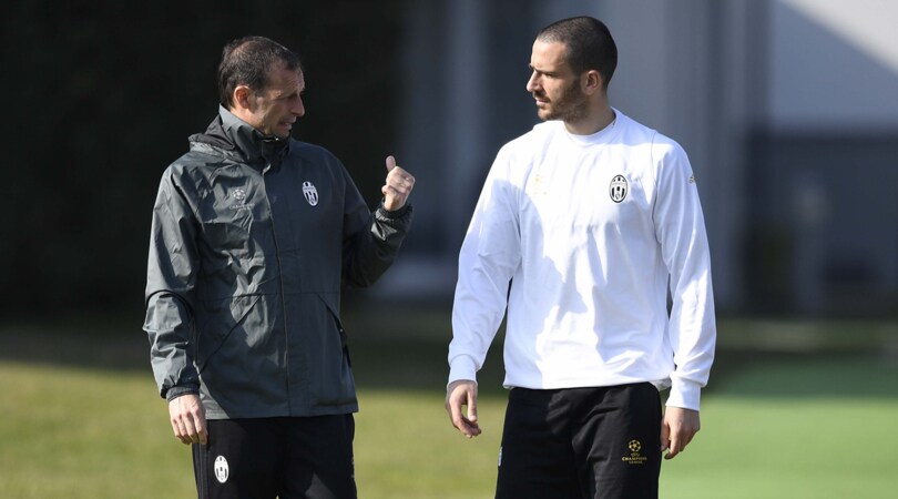 Allegri e Bonucci a tu per tu: niente sgabello con il Porto