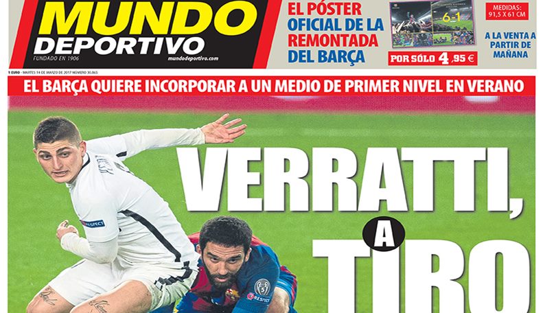 Calciomercato, dalla Spagna: «Il Barcellona vuole Verratti»
