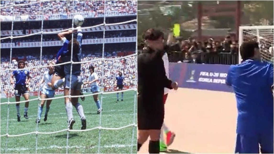 Sempre Maradona: gol con la "mano de Dios", ma viene ammonito