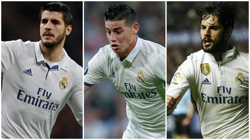 James Rodriguez, Alvaro Morata e Isco dicono addio al Real Madrid