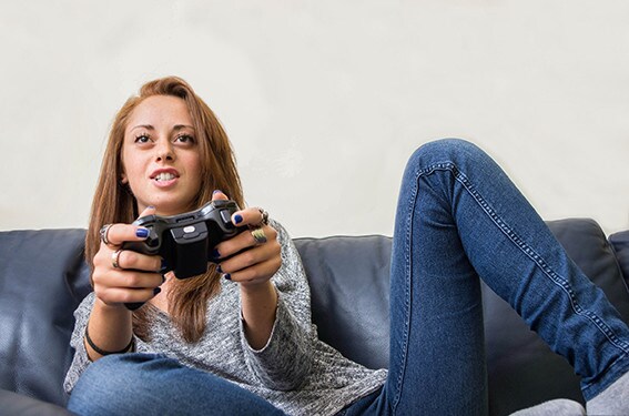 Videogamer in rosa