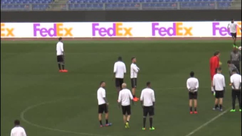 L'allenamento del Lione a Roma