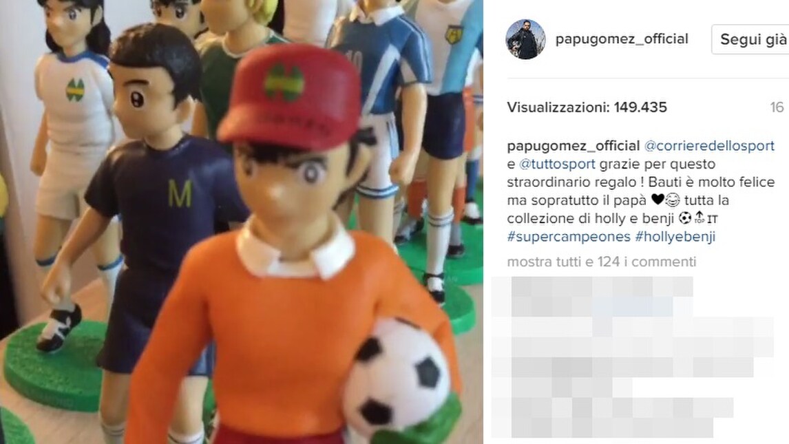 A casa di Papu Gomez, tutti pazzi per Holly e Benji
