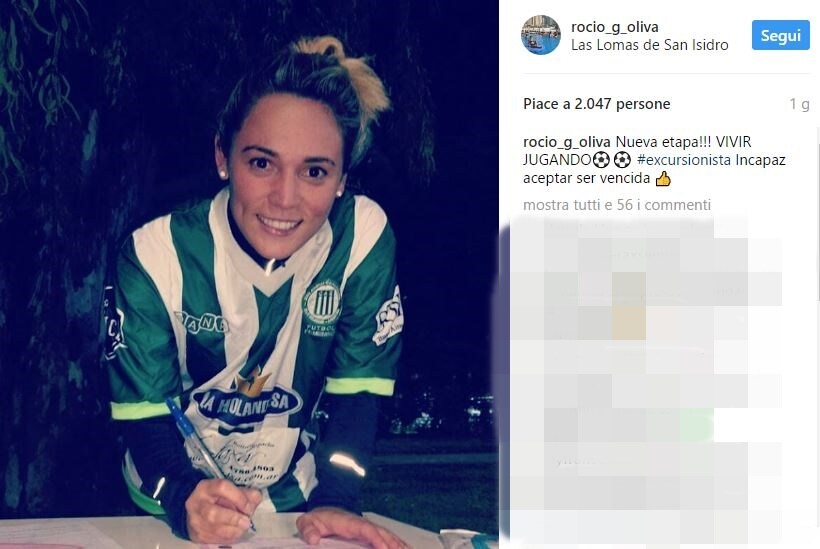 Rocio Oliva, compagna di Maradona, giocherà in un club argentino