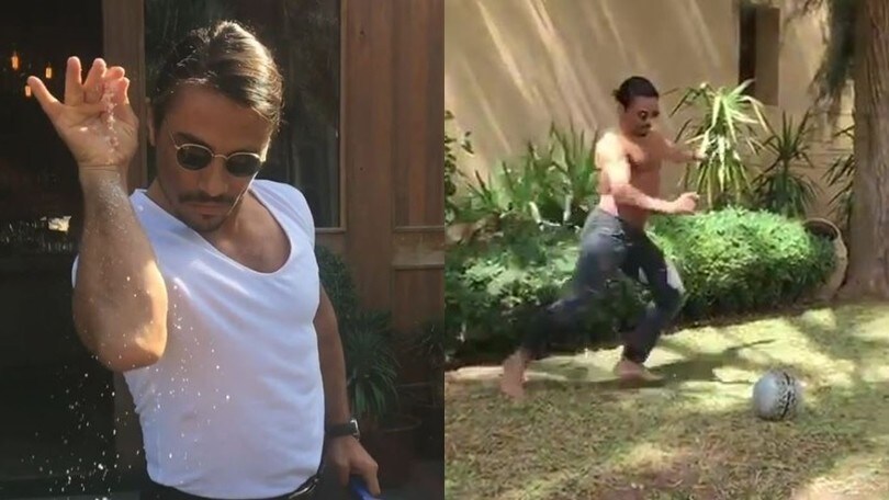 Salt Bae, lo chef-star del sale è anche un gran tiratore di punizioni