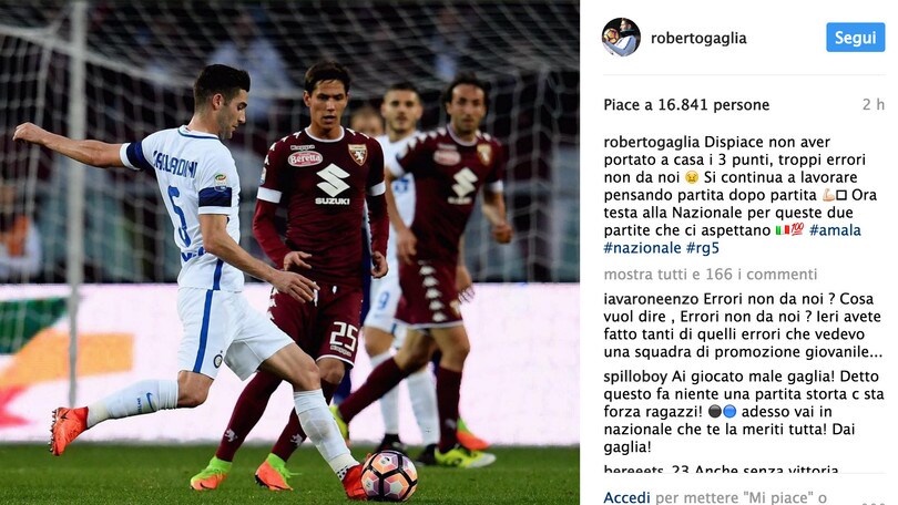 Gagliardini: «Errori non da noi»