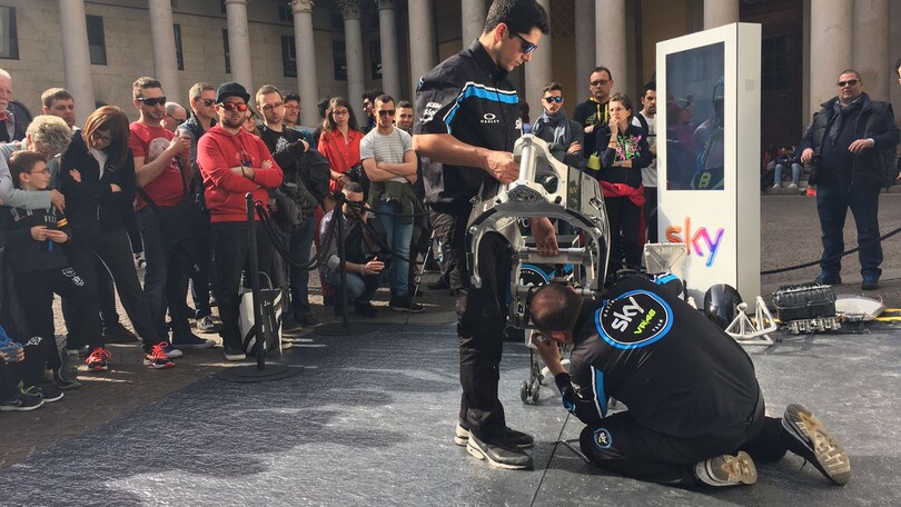 Motomondiale 2017, la Sky Racing Team VR46 montata a Milano