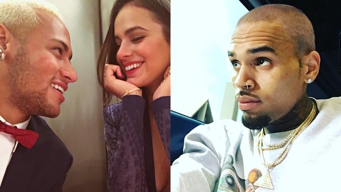 Neymar-Chris Brown: lite social per Bruna Marquezine