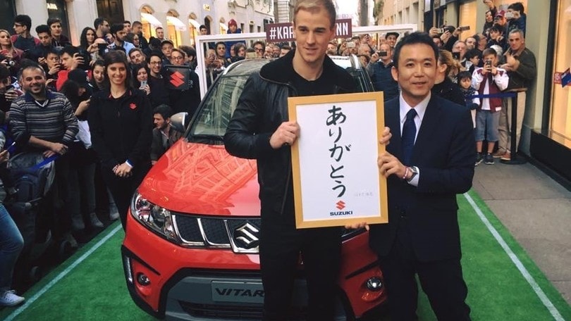Joe Hart sale a bordo della Suzuki Vitara S